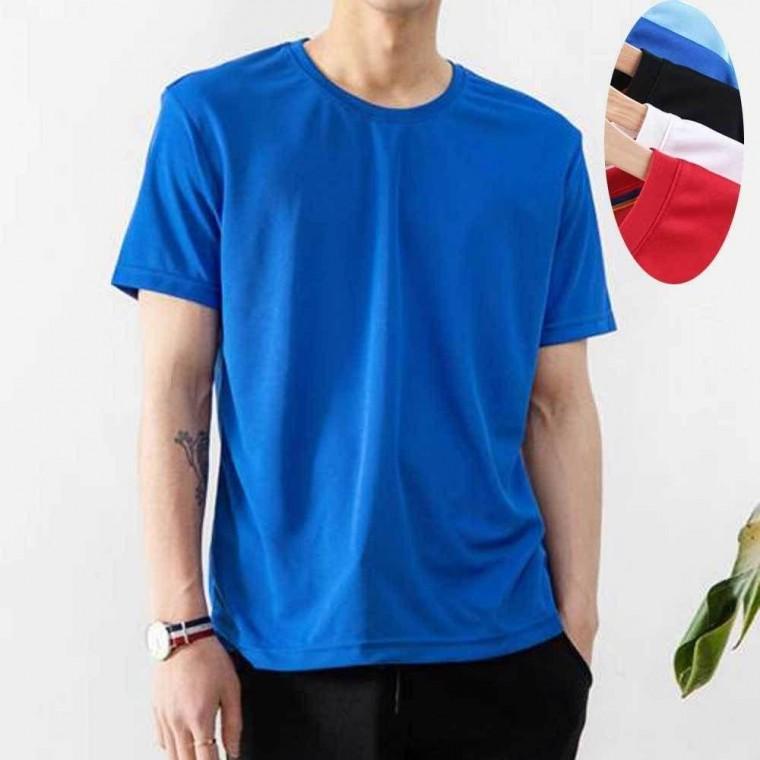 라운드 남자 데일리 쿨론 티셔츠 커플 반팔 캐주얼 무지반팔티 오버핏반팔티