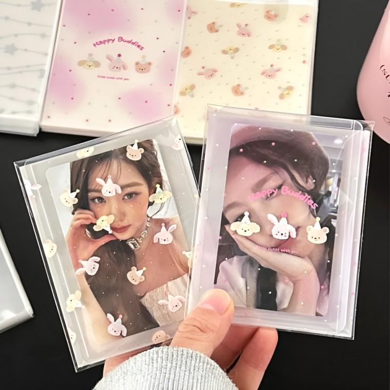 캐릭터 귀여운 포장 opp 접착식 봉투 8x10+3cm 50매