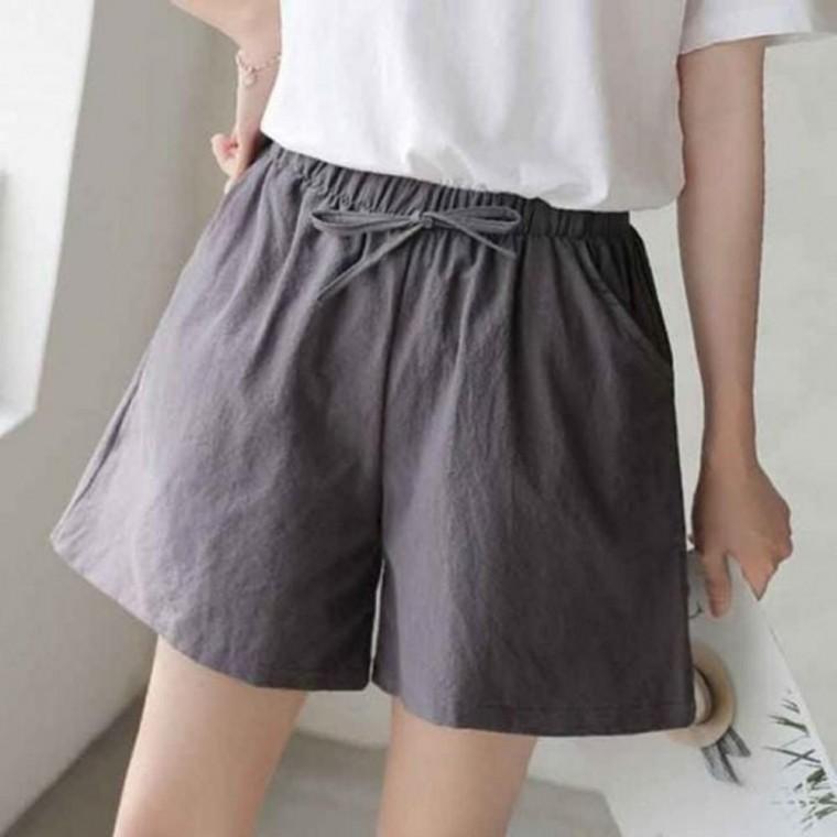 바지 숏팬츠 밴딩 내츄럴 마반바지 린넨 핫팬츠 숏팬츠 린넨 밴딩 내츄럴