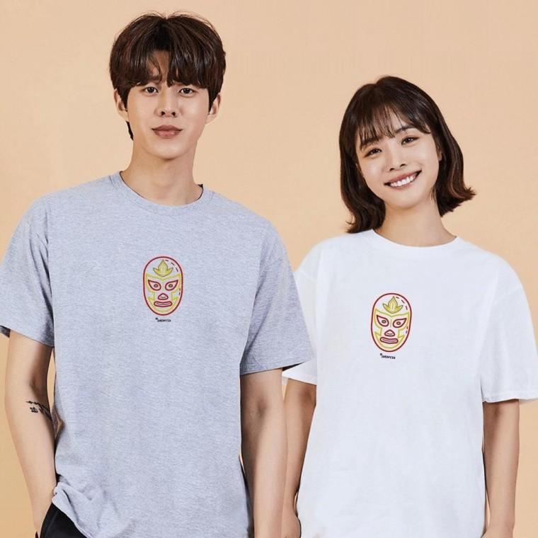 오버핏남자셔츠 마스크 여성흰면티 가족셔츠 아동반팔티 시밀러룩 레이어드