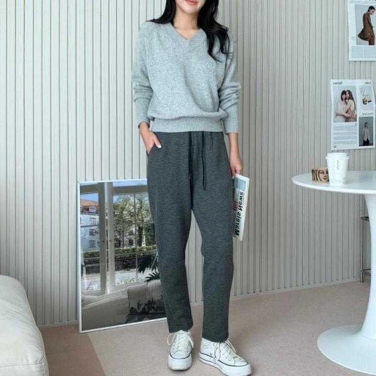 방한 방한 스타일 융기모 일자바지 일자 방한 양털 바지 기모