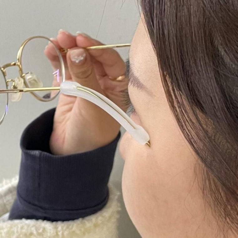 흘러내림방지 안경 귀고무 실리콘 투명 2P 다리팁 다리팁 귀걸이 귀고무