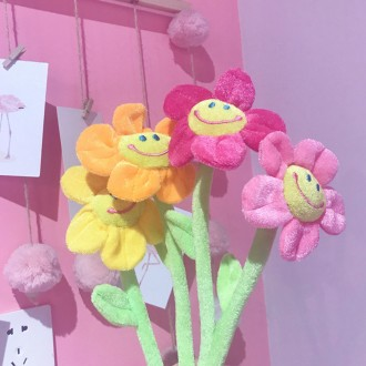 꽃인형 스마일꽃 해바라기 장미 꽃다발 인
