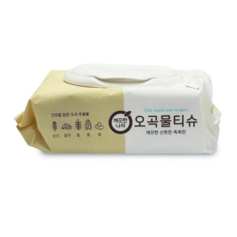 가정용 저자극성 오곡 물티슈 캡물티슈 100매 20개