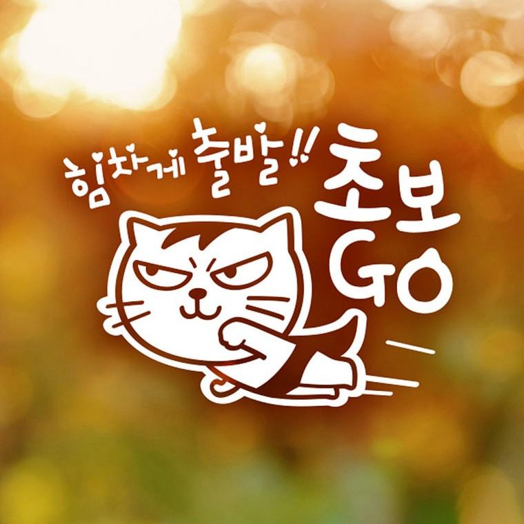 힘차게출발 초보 반사시트지 자동차스티커