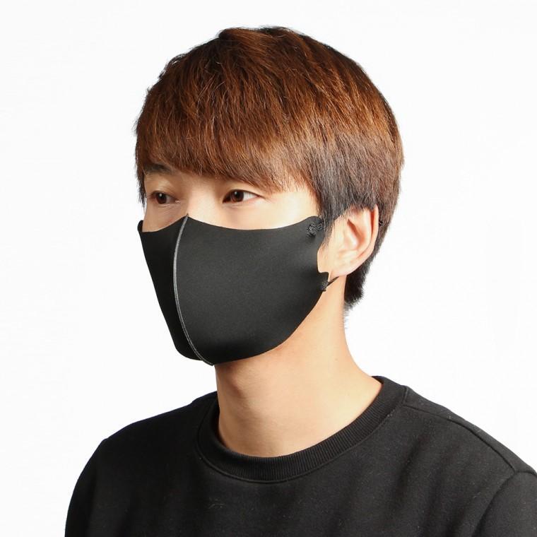 끈조절 연예인 마스크 / 블랙 패션마스크
