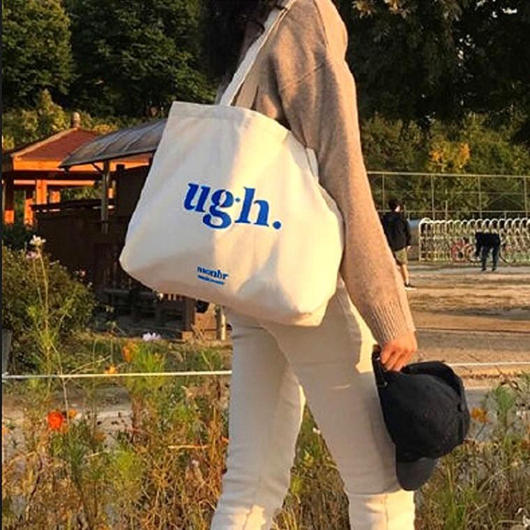 [큰손할인] 레터링 에코백 심플한 무지 가방 숄더백 데일리백