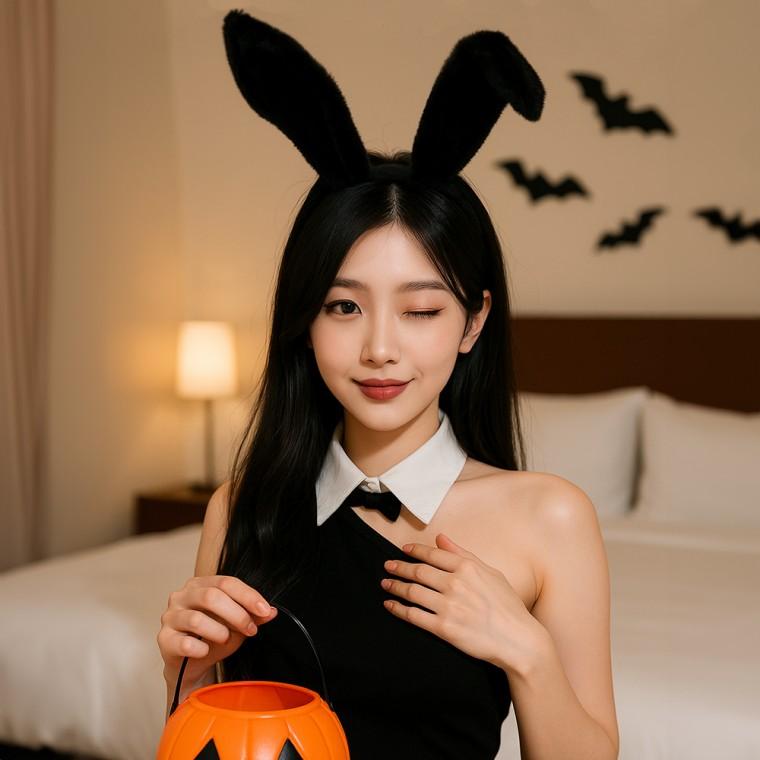 [큰손할인] 바니걸 머리띠 할로윈 파티 데코 소품 코스튬 이벤트 토끼귀 코스프레 귀여운 꾸미기 의상