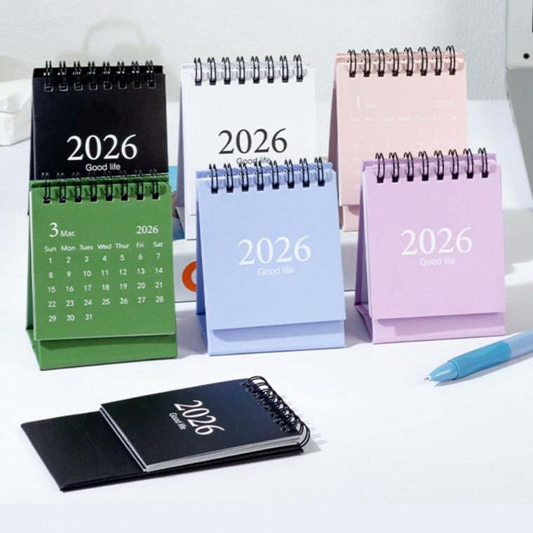 [큰손할인] 2026 미니달력 캘린더 탁상용 데스크테리어 책상 귀여운 스케줄러 새해 신년 선물 다이어리