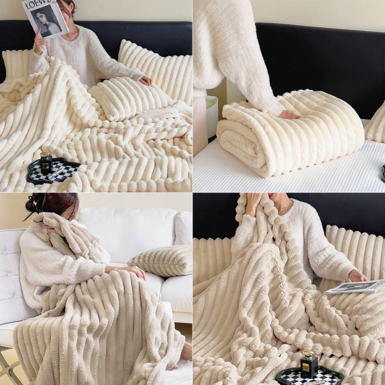 [큰손할인] 도톰겨울담요 블랭킷 이불 무릎 소파 대형 따뜻한 차박 캠핑 두꺼운 사무실 밍크 보온