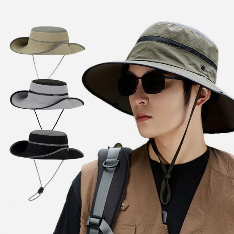 [큰손할인] 배색벙거지모자 버킷햇 사파리 등산 여름 낚시 농사 물놀이 밭일 와이드챙 햇빛가리개 뒷목커버