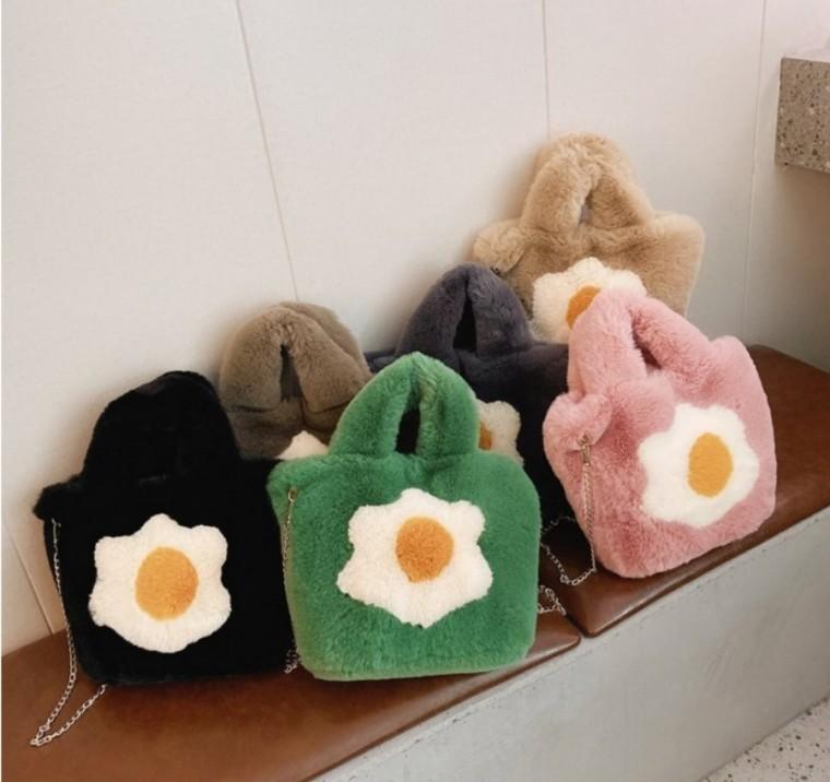 *새롬샵* 계란꽃 퍼 가방/겨울가방