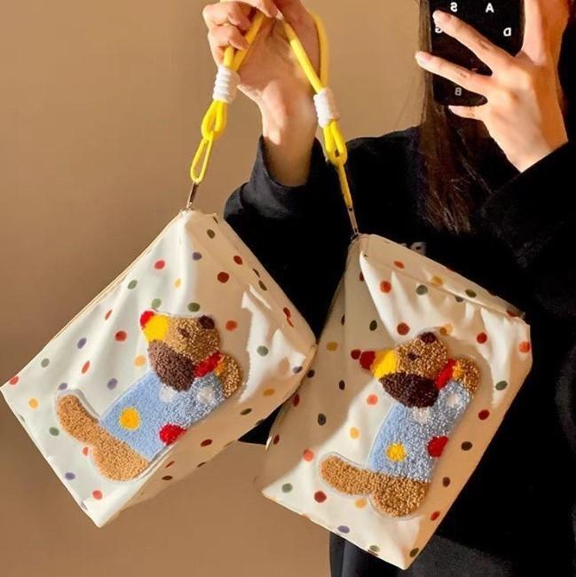 강아지 대용량 화장품 파우치 여행용 파우치 휴대용 파우치 가방