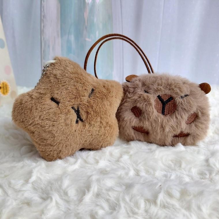 [싸더라] 카피바라 인형 키링 삑삑이 가방고리 봉제인형 열쇠고리 캐릭터 키홀더