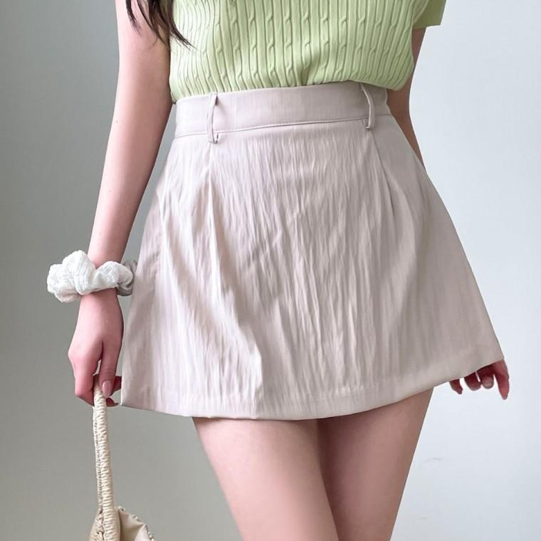 국내생산 핀턱 A라인 치마 반바지 JSD-1008984