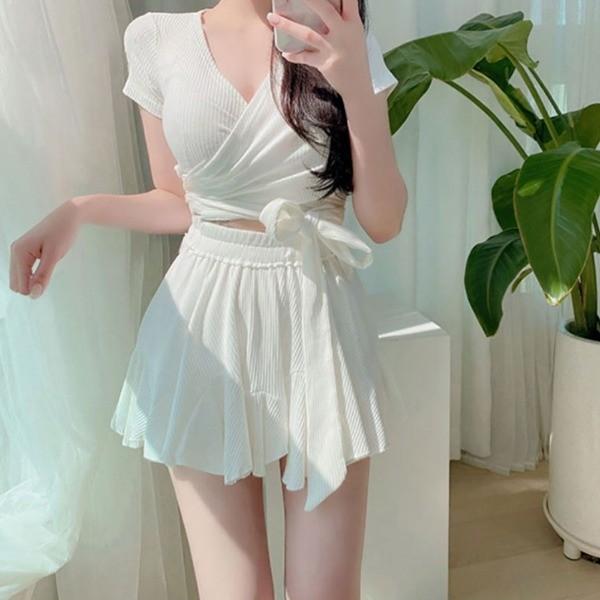 여성 랩 투피스 스커트 수영복 SWC-1009479