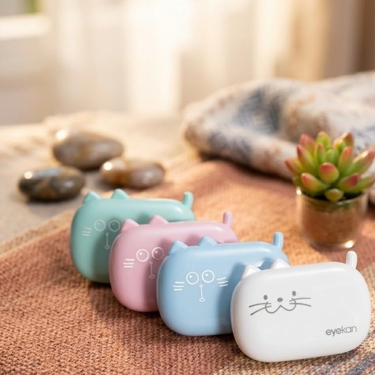 휴대용 고양이 캐릭터 렌즈 케이스 보관함 세트 DGG-1009675