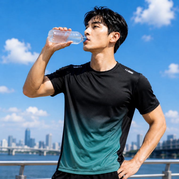 남성 냉감 메쉬반팔티 기능성 운동티 GRF-1009795