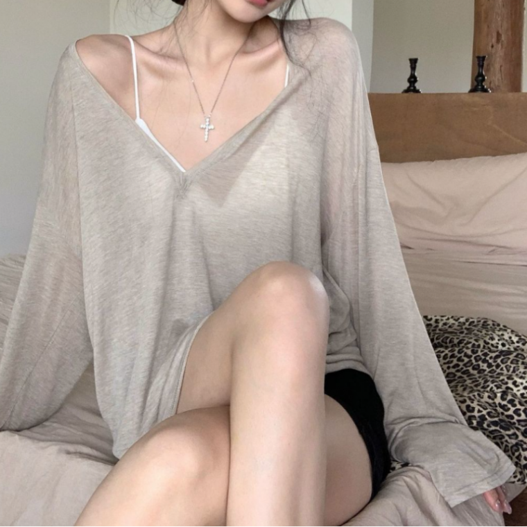 엘라 시스루 긴팔티 HES-1009875