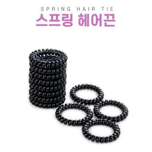 자국없는 스프링 전화선 헤어끈 머리끈 25p 1통세트