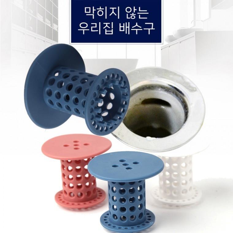 세면대 욕소 배수구 머리카락 방지캡 거름망 배수구망