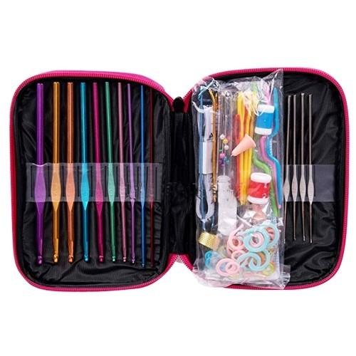 DIY 뜨개질 바늘 100P 코바늘 골무 바늘 케이스 풀세트