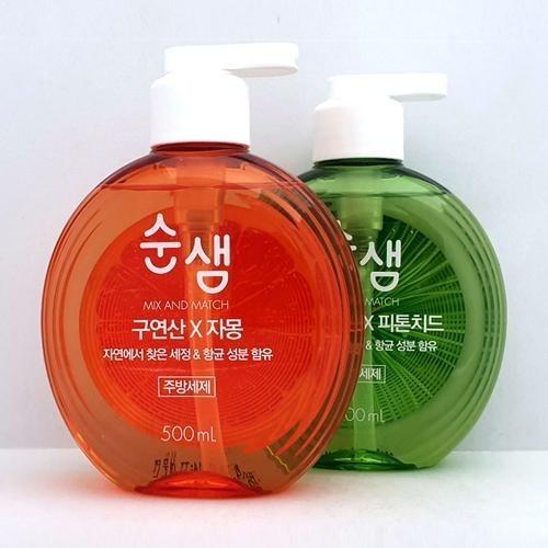 애경 순샘 주방세제 베이킹소다 피톤치드 구연산 자몽