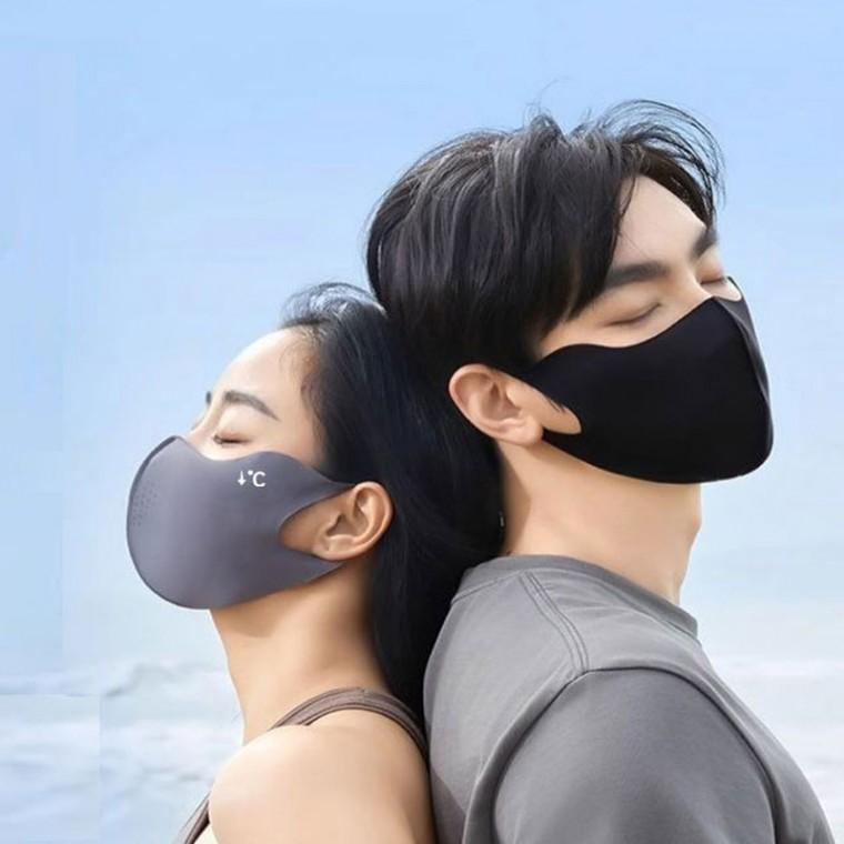 HS끈조절이 가능한 아이스실크 새부리마스크 귀걸이형 페이스 마스크 냉감마스크