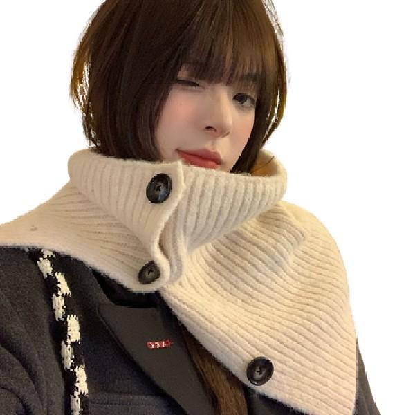 [덥석덥석] 패션 단추 넥워머 겨울 방한용 넥워머