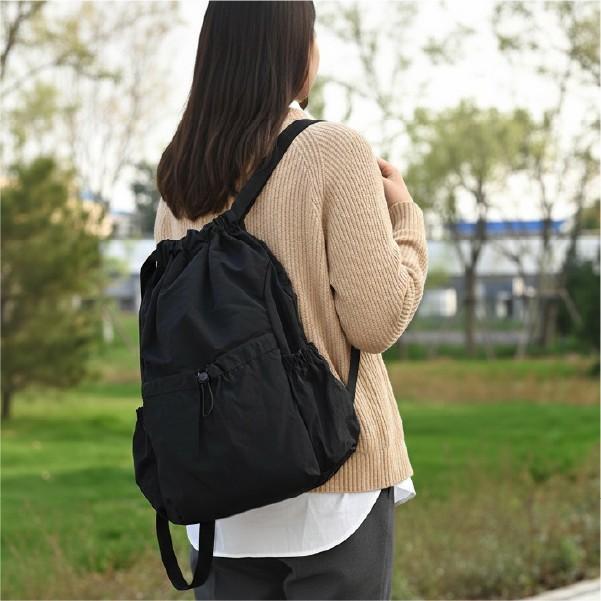 [덥석덥석] 폴딩 여행 백팩 스트링 가방 초경량 생활방수 아웃도어 남녀공용 접이식 백팩