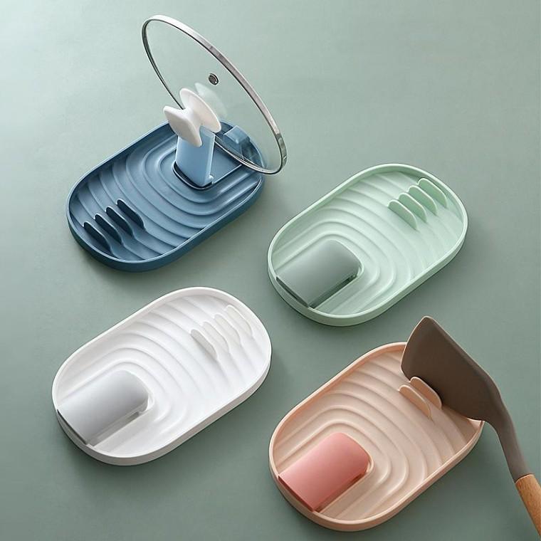 화이트 냄비 뚜껑 거치대 받침대 받침 정리대 조리도구 걸이 국자 뒤집개 정리