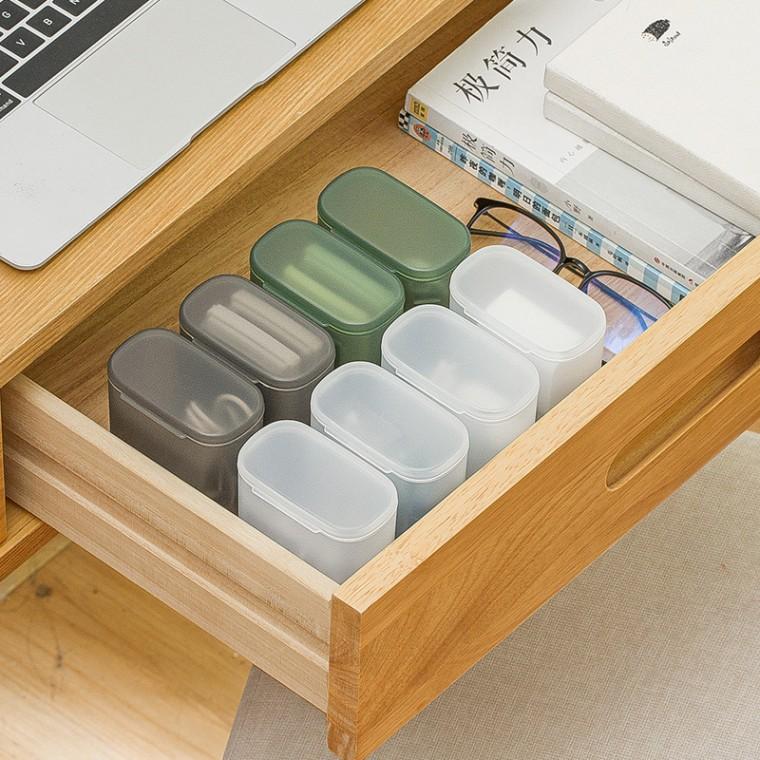 화이트 데이터 usb 케이블 충전기 보관함 휴대용 케이스 이어폰 선 정리 정리함