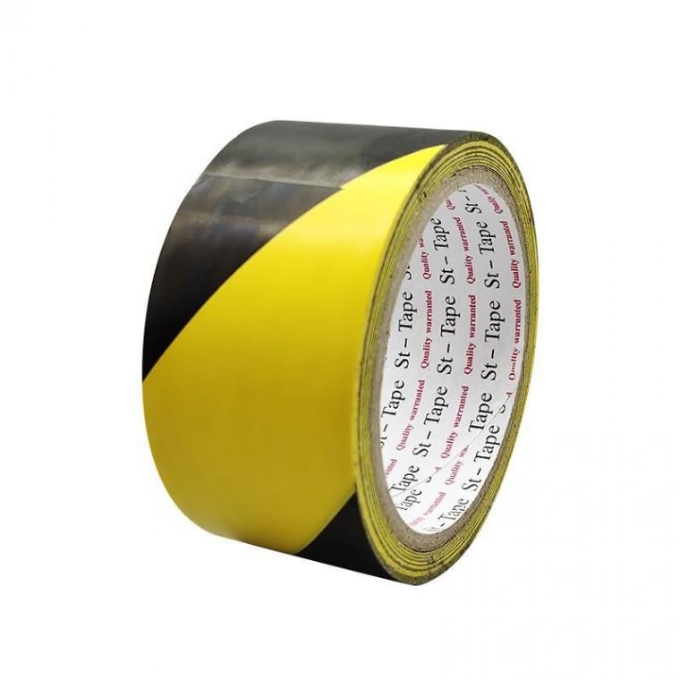 48mm x 16M 사선 라인 테이프 바닥 안전 PVC 구획 표시 클린룸 크린룸