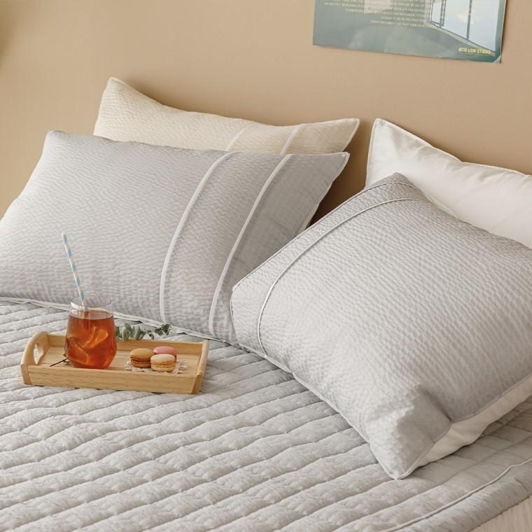 뱀부 시어서커 스칼렛 얇은 대나무 시원한 호텔침구 여름 베개커버