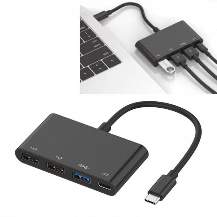 4in1 C타입 멀티허브 스마트폰 태블릿 3USB+C 충전 고속충전 키보드/마우스/USB메모리