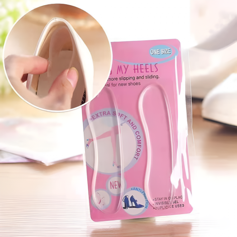 뒷꿈치 까짐 방지 투명 실리콘 뒤꿈치 패드 발 보호 쿠션 2P