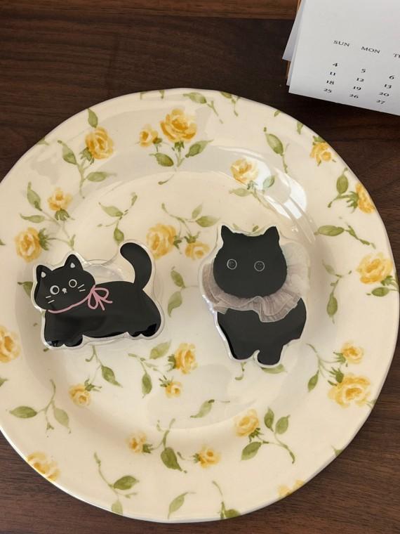 고양이 캣 동물 까망이 키치한 러블리 행운 럭키 국내제작 소품샵 추천 스마트톡