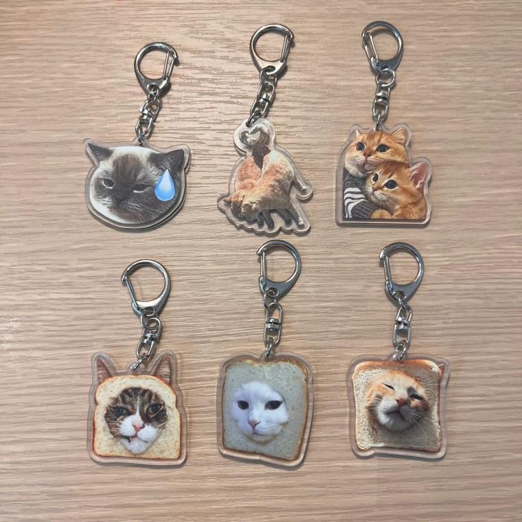 고양이 하트 냥냥이 귀여운 키링 식빵 캐릭터 애니멀 동물 에어팟 케이스 핸드폰 가방