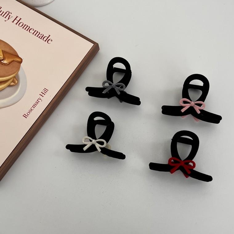 리본 진주 자체제작 벨벳 헤어집게 꼬임 헤어집게 헤어 집게 고급 긴머리 단발 집게핀 집게삔