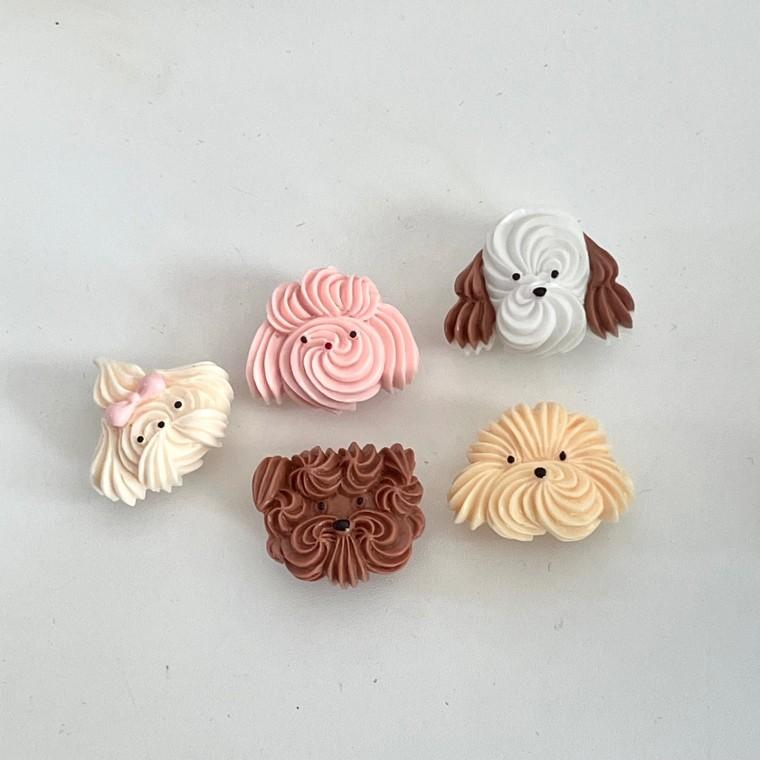 별다꾸 머랭 쿠키 발렌타인데이 선물 강아지 댕댕이 단추 신발 꾸미기 입체 세트 악세사리 신발꾸미기