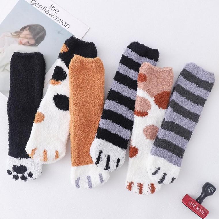 특가 고양이 냥냥이 발도장 발바닥 도톰한 양말 발목양말 수면양말 선물 사은품 판촉