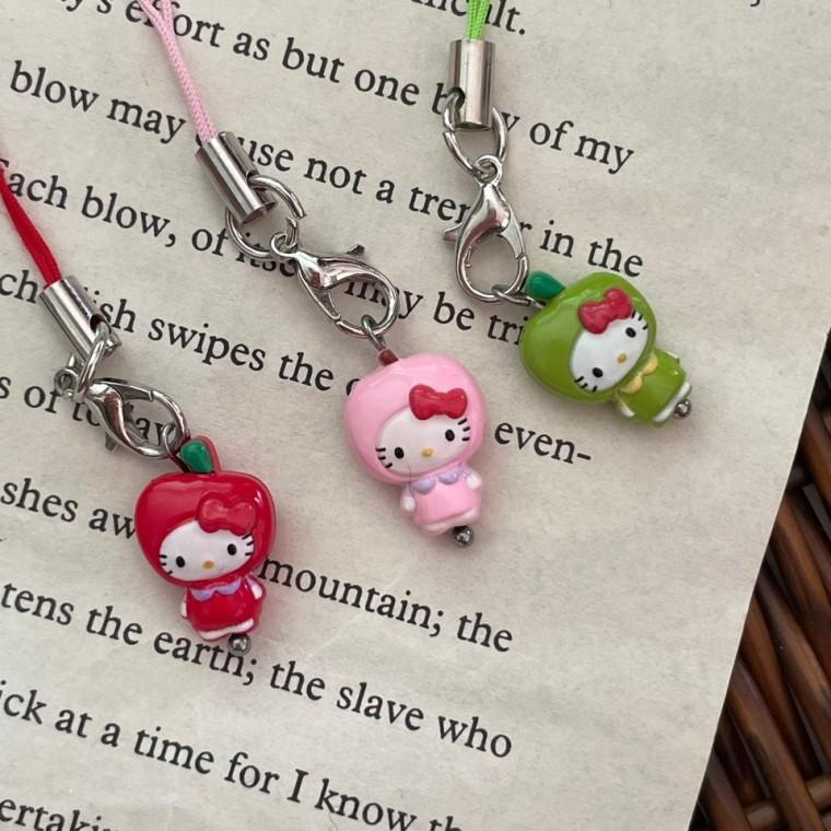 고양이 캣 컬러 알록달록 비비드 DIY 키링 열쇠고리 폰줄 가방꾸미기 포인트 소품샵