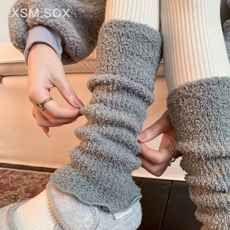 뽀글이 도톰 레그워머 니삭스 양말 발토시 보온 골지 패션 워머 공연 행사 양말 삭스 레트로 키치한