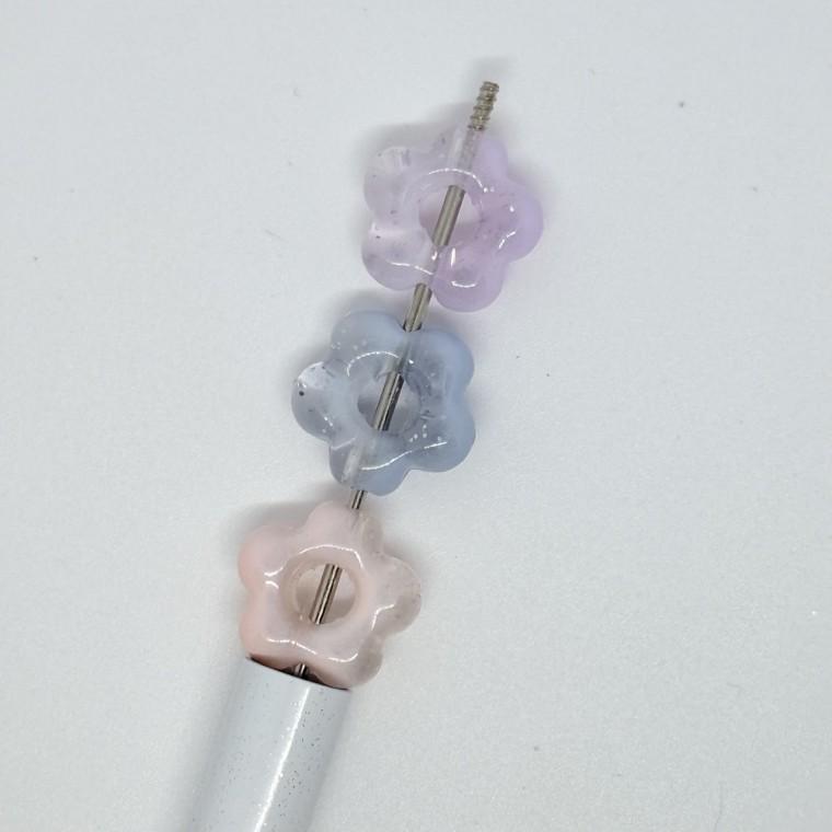 볼펜꾸미기 볼꾸 동대문 꾸미기 DIY 플라워 글리터 비즈 반짝이 파츠 꽃