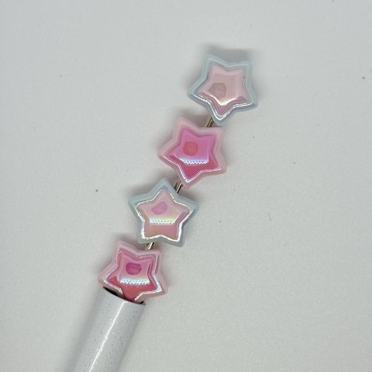 볼펜꾸미기 볼꾸 동대문 꾸미기 DIY AB코팅 별 스타 핑크 블루 오로라 코팅