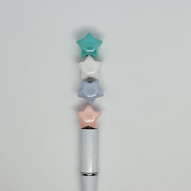 볼펜꾸미기 볼꾸 동대문 꾸미기 DIY 별 스타 AB코팅 알록달록 미니 랜덤