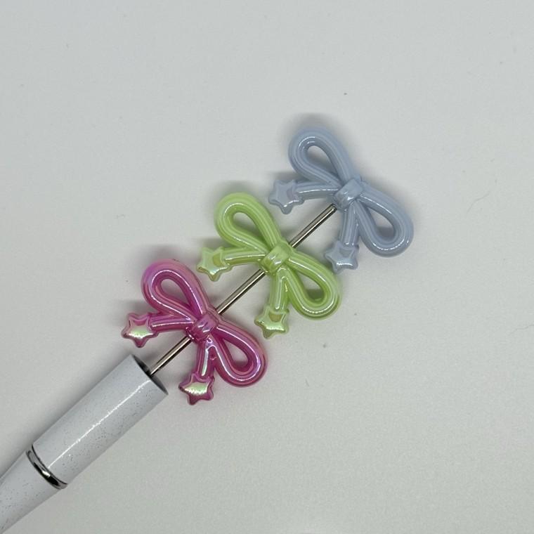 볼펜꾸미기 볼꾸 동대문 꾸미기 DIY 캐릭터 알록달록 미니 리본 발레코어 불투명 오로라 유광