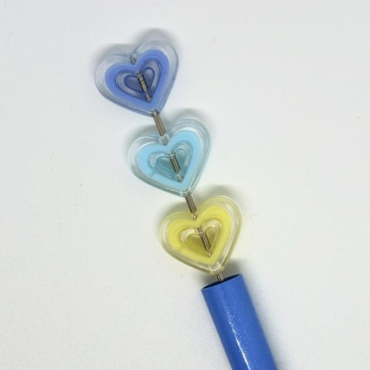 볼펜꾸미기 볼꾸 동대문 꾸미기 DIY 캐릭터 알록달록 미니 컬러 하트 투명 아크릴