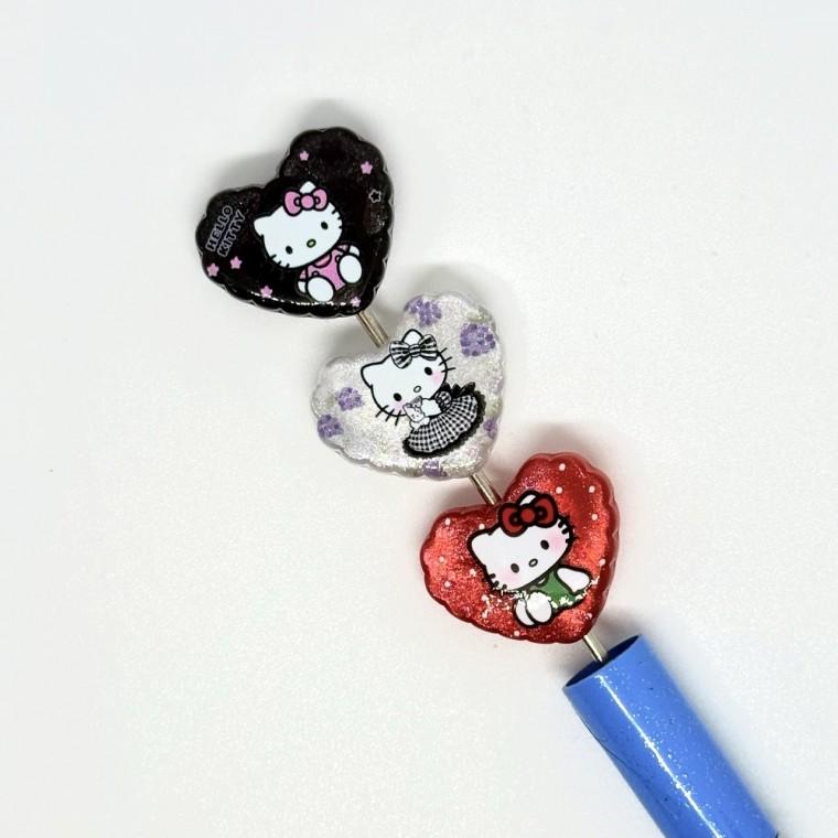 볼펜꾸미기 볼꾸 동대문 꾸미기 DIY 캐릭터 알록달록 미니 컬러 하트 고양이 캐릭터