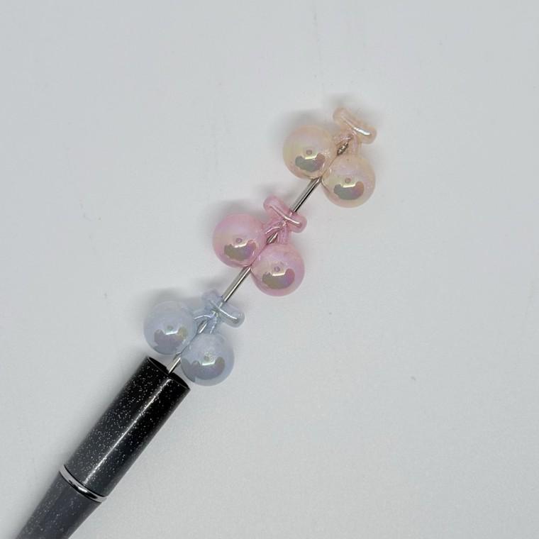 볼펜꾸미기 볼꾸 동대문 꾸미기 DIY 캐릭터 알록달록 미니 체리 앵두 과일 투명